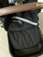 Xe đẩy Cybex priam màu đen khung rose gold (còn box seat pack) - Ảnh 2