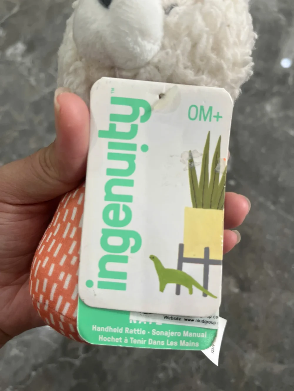 Lục lạc cầm tay hình gấu Nate Ingenuity ingenuity - Ảnh 9
