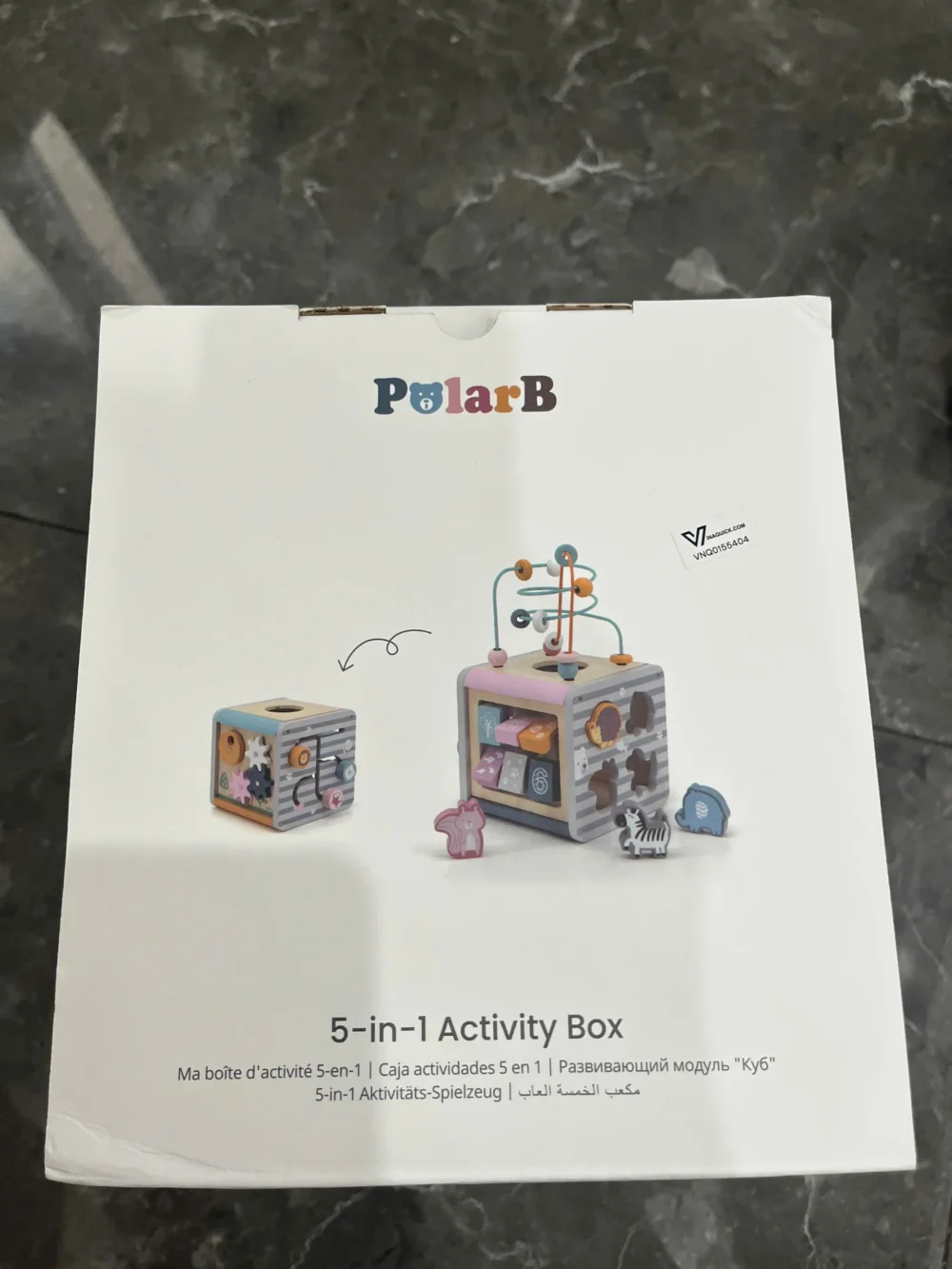Hộp đồ chơi gỗ thả khối 5 in 1 Activity Box Polar B (full box)PolarB - Ảnh 3