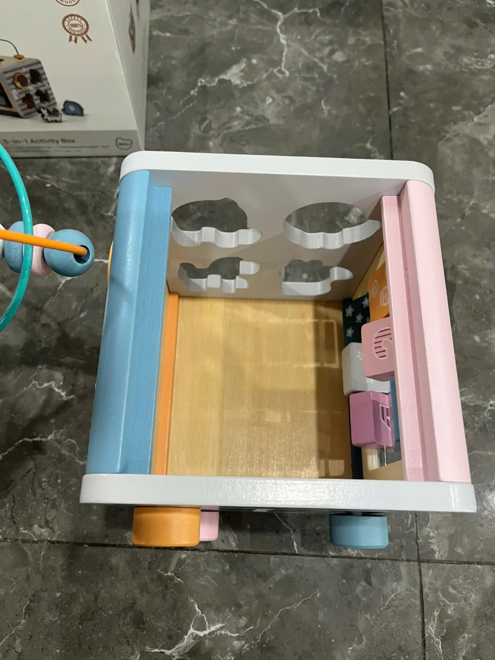 Hộp đồ chơi gỗ thả khối 5 in 1 Activity Box Polar B (full box)PolarB - Ảnh 6