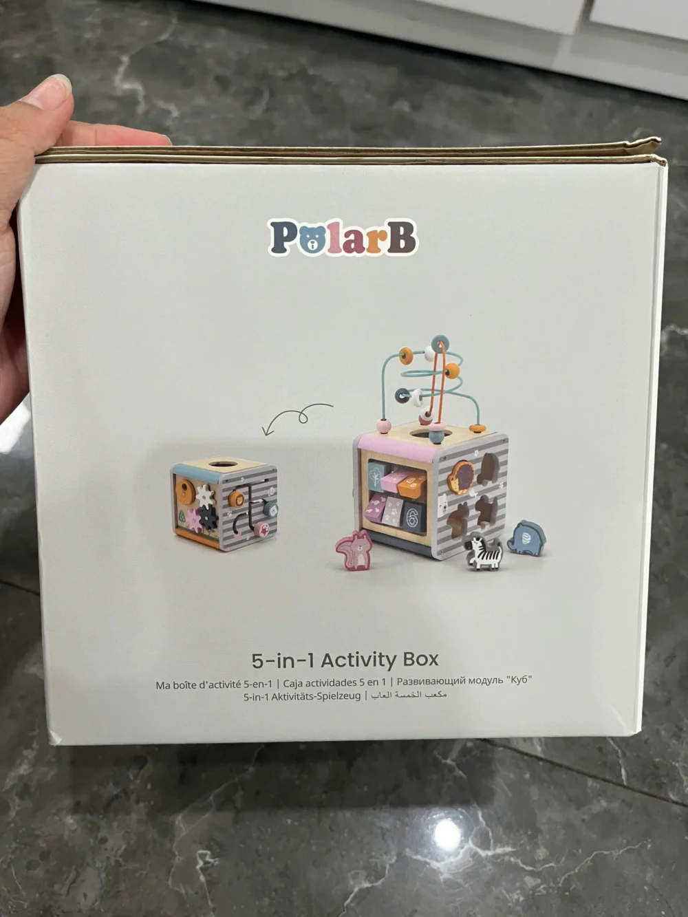 Hộp đồ chơi gỗ thả khối 5 in 1 Activity Box Polar B (full box)PolarB - Ảnh 11