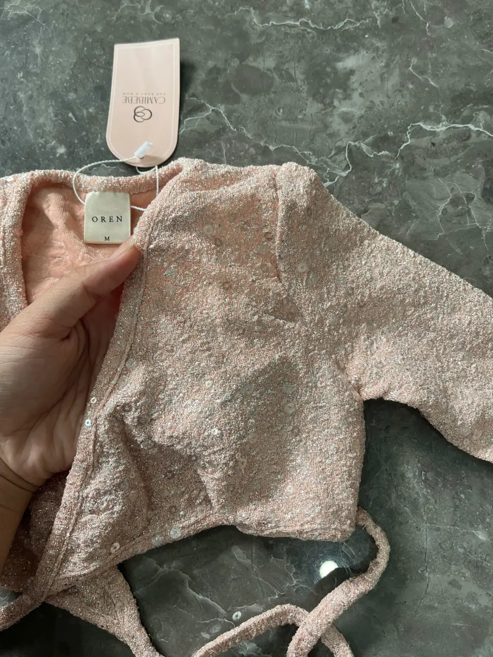 Set đầm bé gái kèm áo khoác dài tay lấp lánh Oren (6 đến 9 tháng) - Ảnh 12