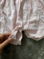 Set 3 món đồ bé gái vintage màu hồng mix brand (size 66) - Ảnh 11