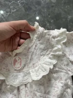 Set 3 món đồ bé gái vintage màu hồng mix brand (size 66) - Ảnh 13