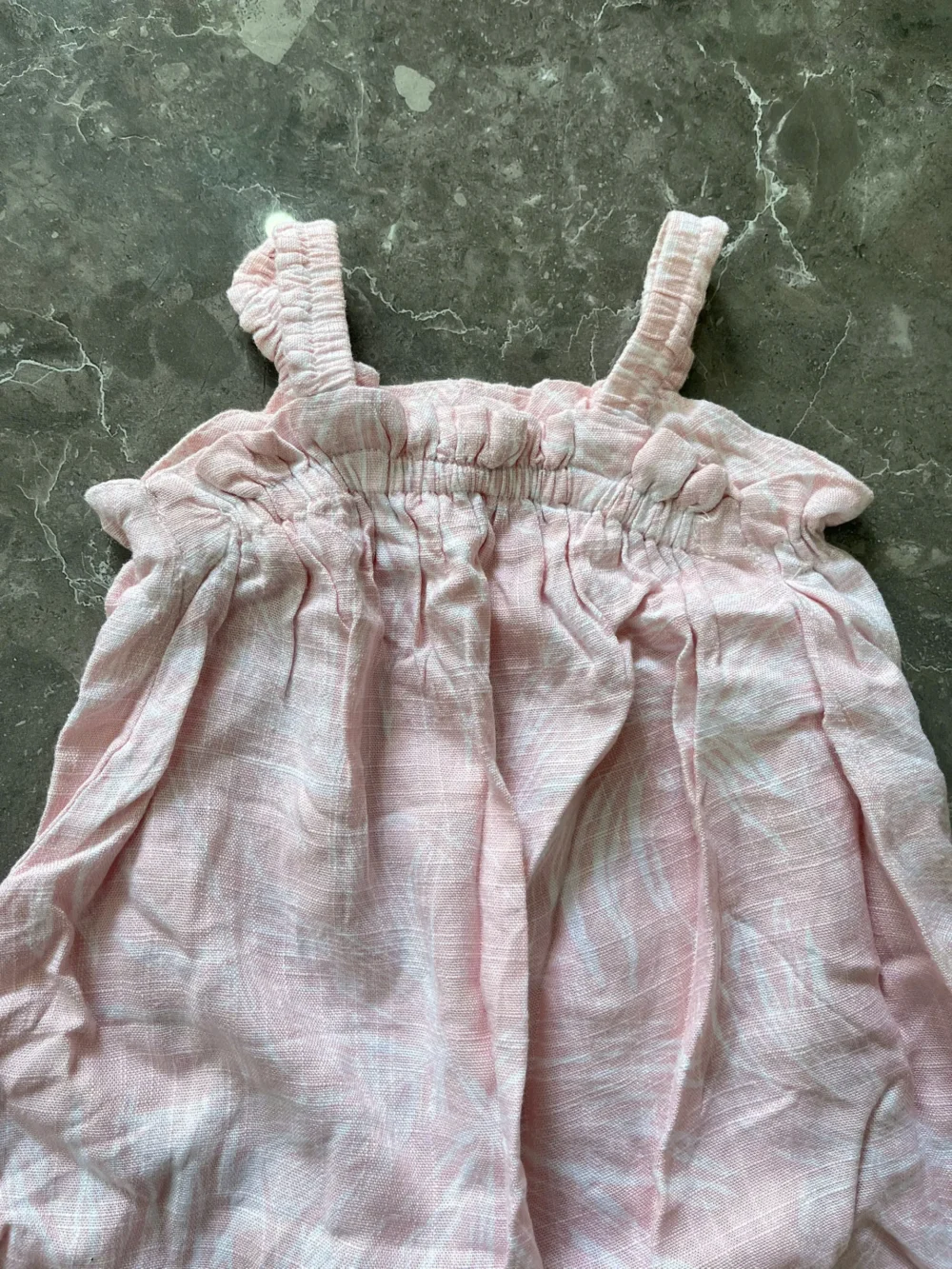 Set 3 món đồ bé gái vintage màu hồng mix brand (size 66) - Ảnh 16