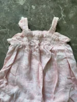 Set 3 món đồ bé gái vintage màu hồng mix brand (size 66) - Ảnh 16
