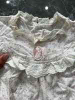 Set 3 món đồ bé gái vintage màu hồng mix brand (size 66) - Ảnh 6
