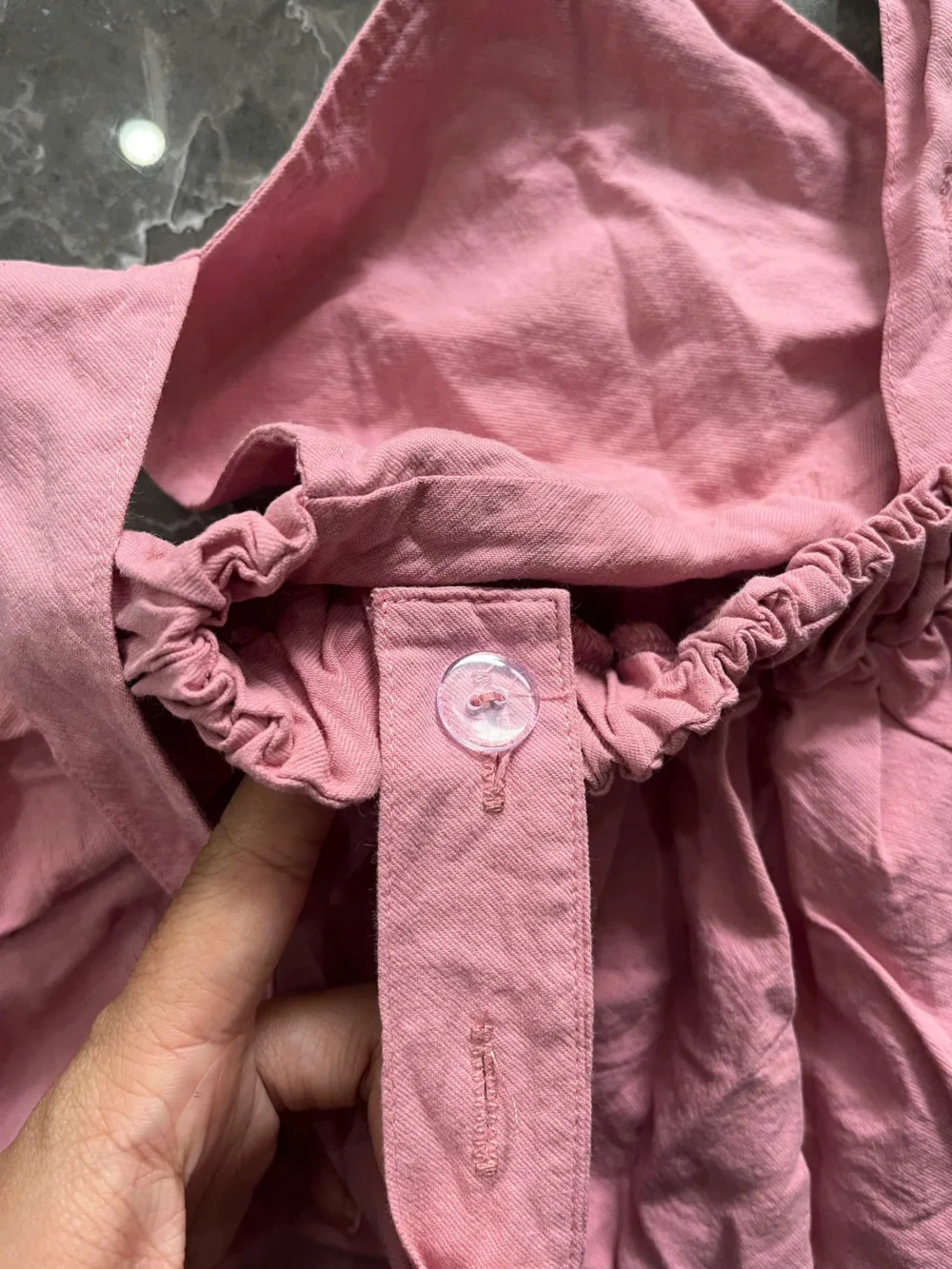 Set 3 món đồ bé gái vintage màu hồng mix brand (size 66) - Ảnh 9