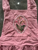 Set 3 món đồ bé gái vintage màu hồng mix brand (size 66) - Ảnh 10