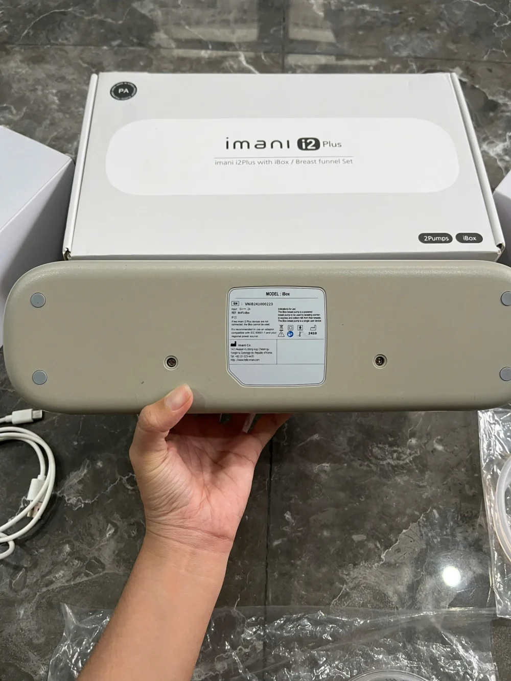 Máy hút sữa Imani Ibox 2in1 ( fullbox, còn bảo hành) tặng kèm túi trữ sữa & đệm hạ size phễu - Ảnh 10