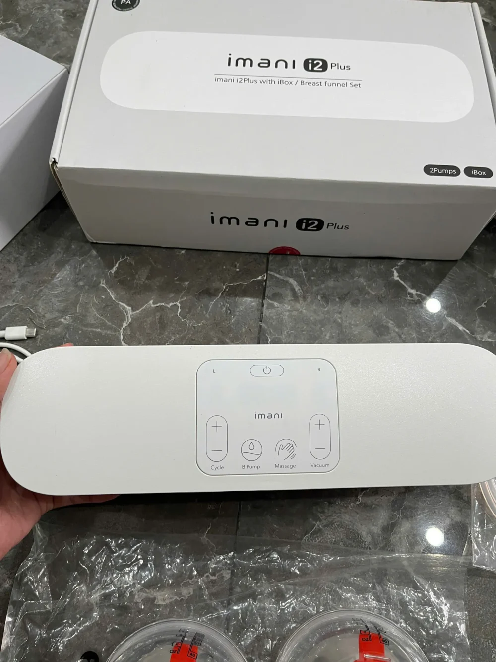 Máy hút sữa Imani Ibox 2in1 ( fullbox, còn bảo hành) tặng kèm túi trữ sữa & đệm hạ size phễu - Ảnh 3