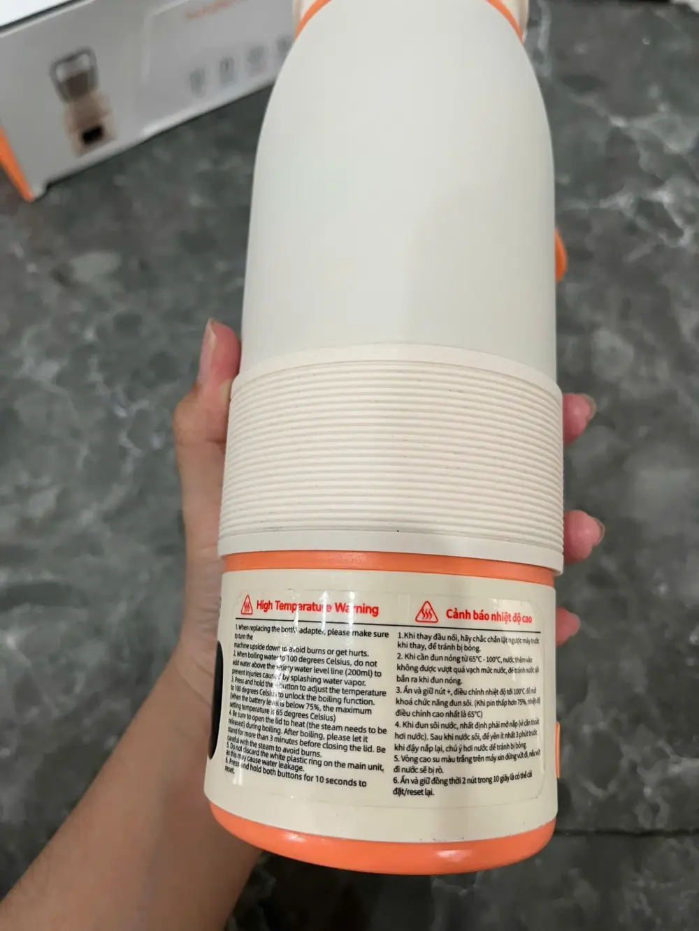 Bình hâm sữa & đun nước di dộng HELALIFE T6 pro (còn box & bảo hành) tặng kèm cổ nối bình Tommee Tippee & Moyuum - Ảnh 5