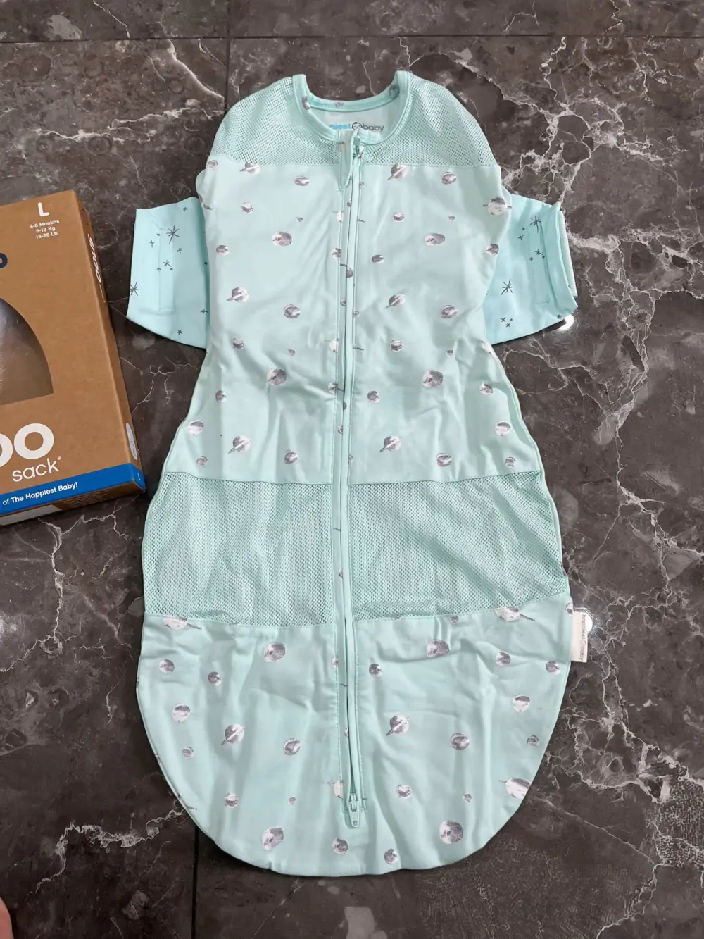 Túi ngủ SNOO 100% hữu cơ Happiest Baby size L ( full box) - Ảnh 3