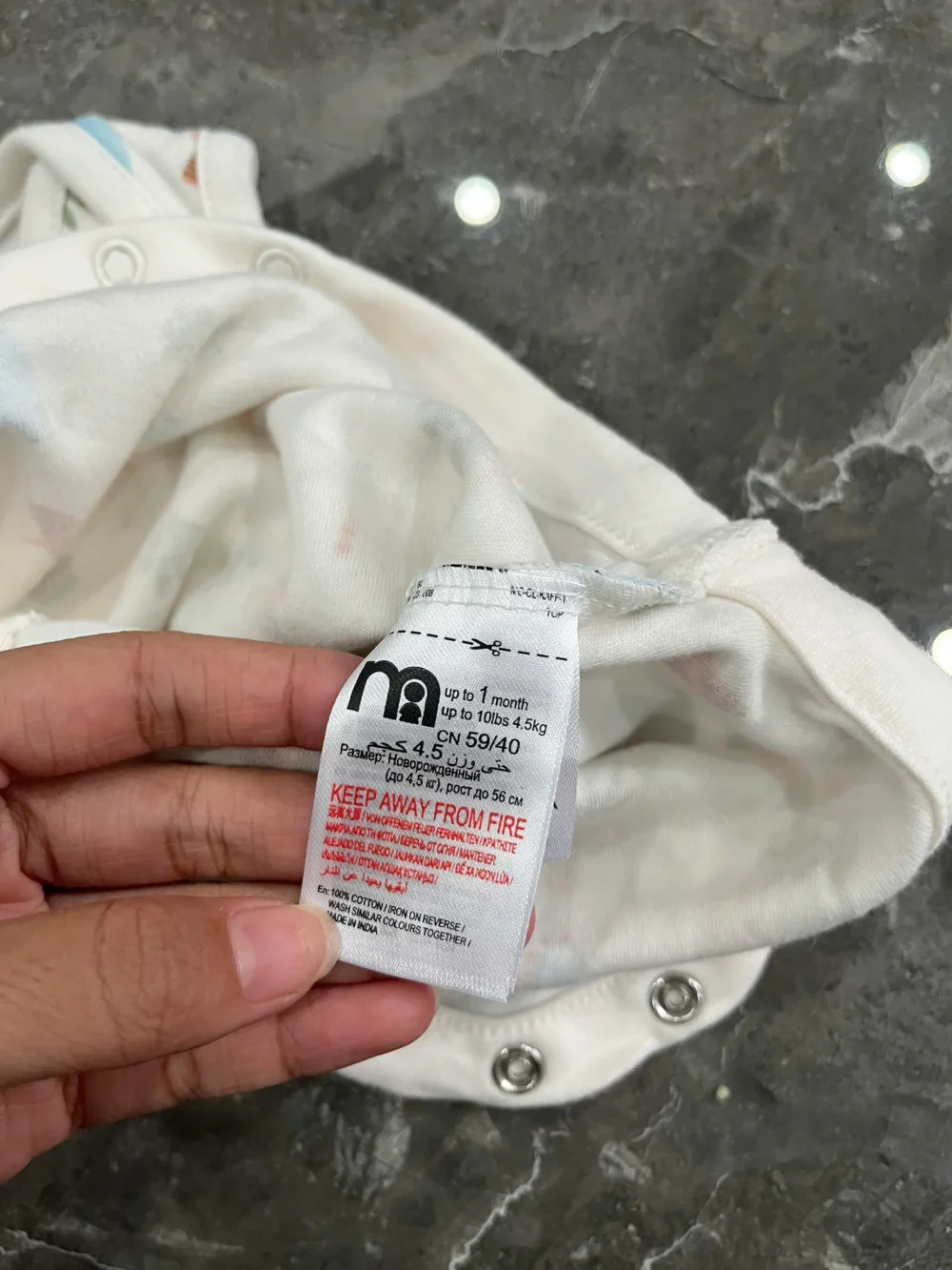 Set 5 bộ bodysuit Mothercare (size newborn) - Ảnh 9