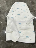 Túi quấn bé Họa tiết Nai Xanh Animo (new born) - Ảnh 5
