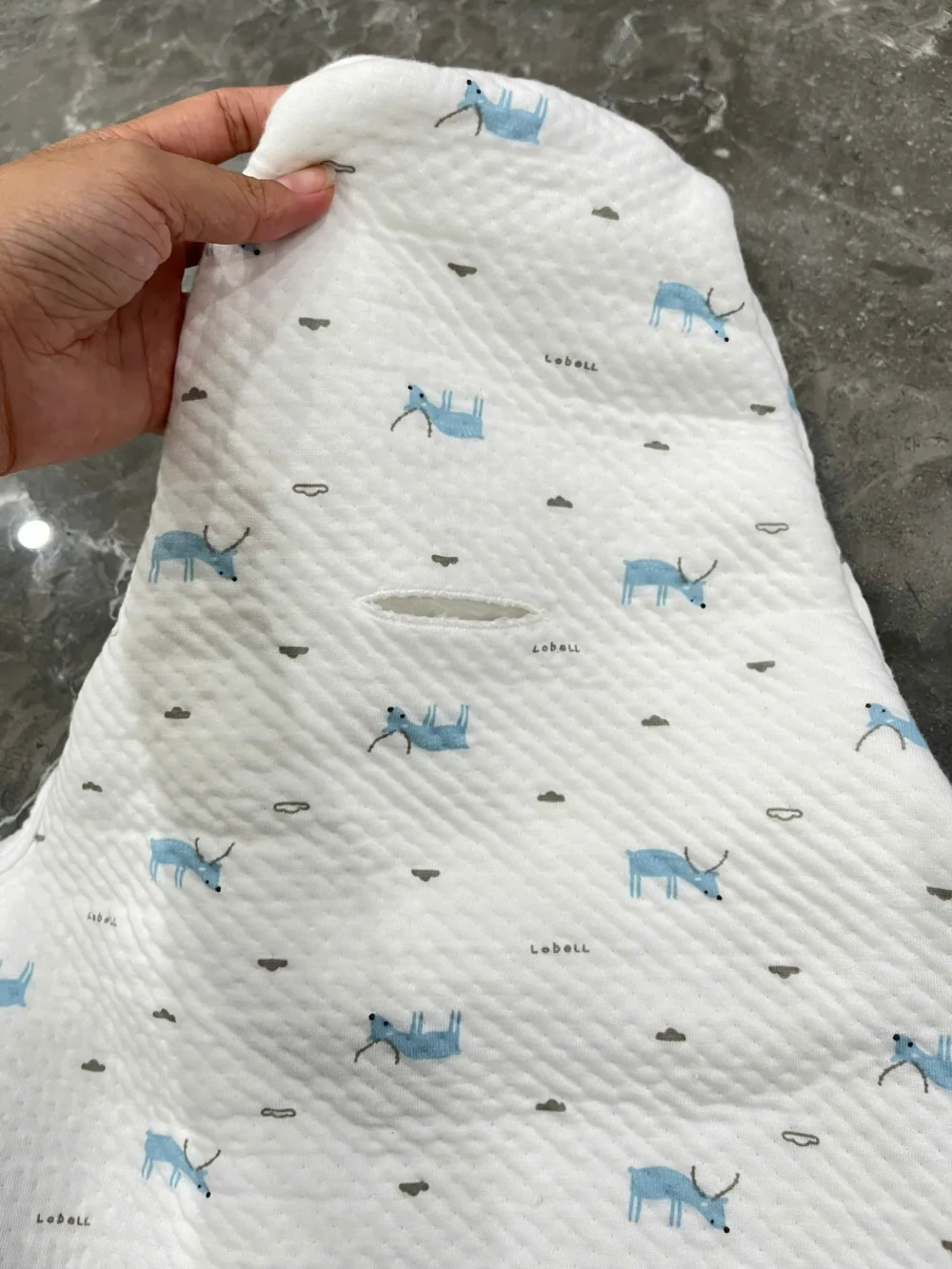 Túi quấn bé Họa tiết Nai Xanh Animo (new born) - Ảnh 6