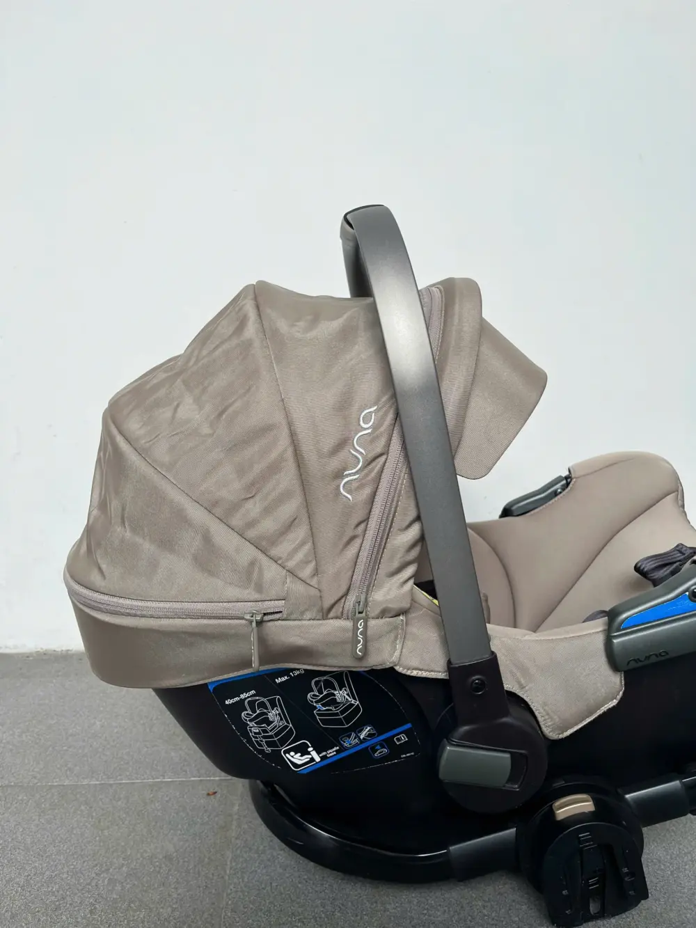 Nôi Nuna pipa icon sơ sinh (infant) kiêm ghế oto cho sinh đến tối đa 13kg (2 tuổi) sẵn kèm khung lắp xe đẩy Nuna triv - Ảnh 12