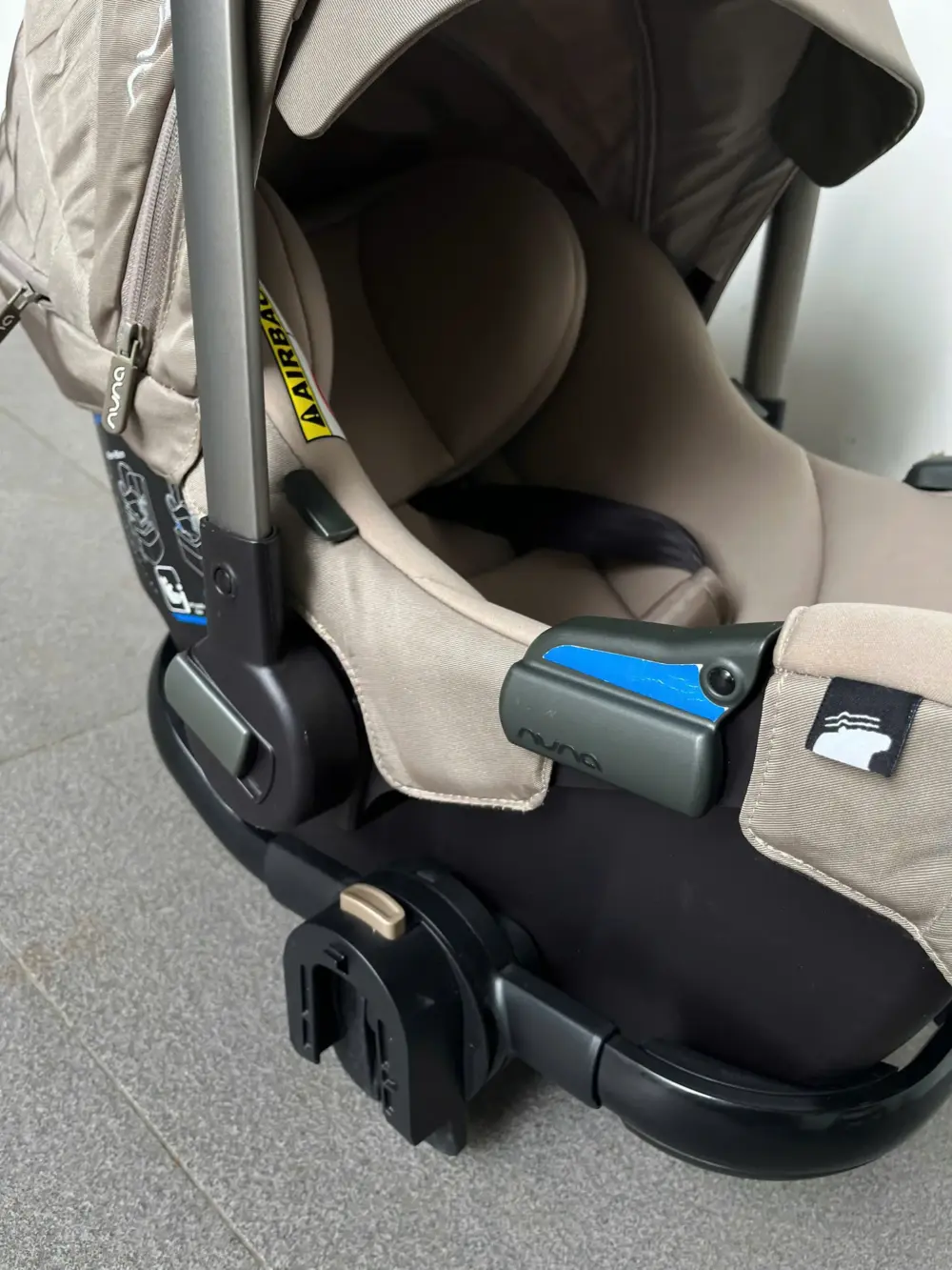 Nôi Nuna pipa icon sơ sinh (infant) kiêm ghế oto cho sinh đến tối đa 13kg (2 tuổi) sẵn kèm khung lắp xe đẩy Nuna triv - Ảnh 15