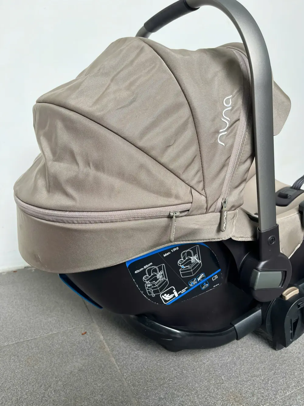 Nôi Nuna pipa icon sơ sinh (infant) kiêm ghế oto cho sinh đến tối đa 13kg (2 tuổi) sẵn kèm khung lắp xe đẩy Nuna triv - Ảnh 26