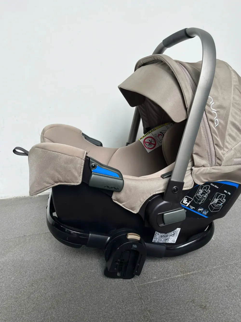 Nôi Nuna pipa icon sơ sinh (infant) kiêm ghế oto cho sinh đến tối đa 13kg (2 tuổi) sẵn kèm khung lắp xe đẩy Nuna triv - Ảnh 3