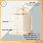 Máy rửa bình sữa, tiệt trùng và sấy khô Moaz BéBé MB064 (new 100% còn bảo hành fullbox) - Ảnh 7