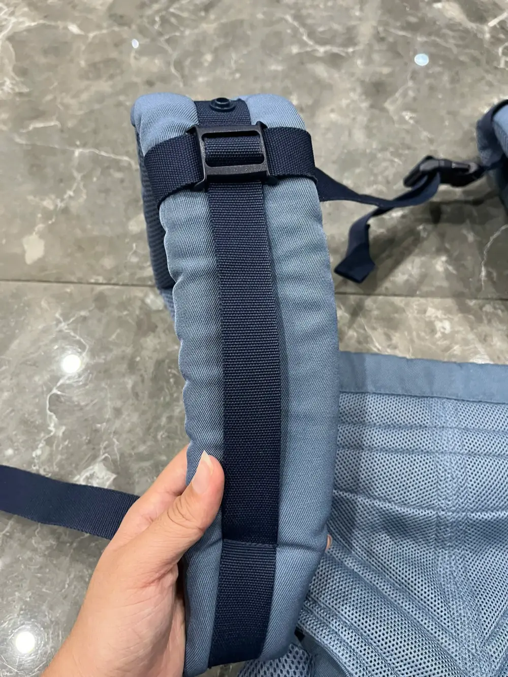 Địu Ergobaby Omni 360 Cool Air Mesh màu Oxford Blue (no box) 0-4 tuổi 3kg2 -> 20kg - Ảnh 8