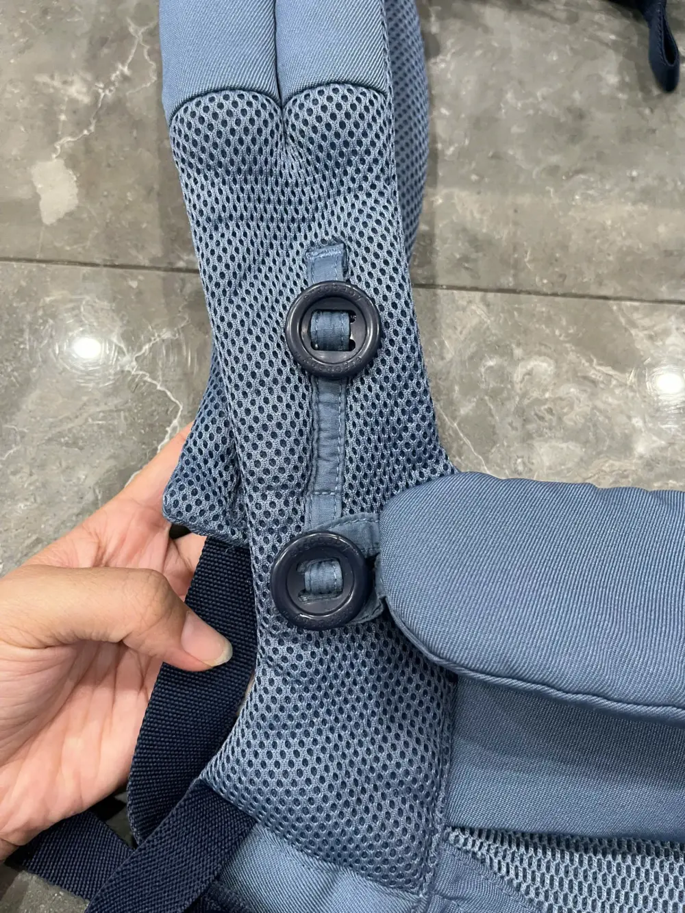 Địu Ergobaby Omni 360 Cool Air Mesh màu Oxford Blue (no box) 0-4 tuổi 3kg2 -> 20kg - Ảnh 15