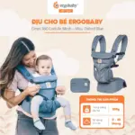 Địu Ergobaby Omni 360 Cool Air Mesh màu Oxford Blue (no box) 0-4 tuổi 3kg2 -> 20kg - Ảnh 2