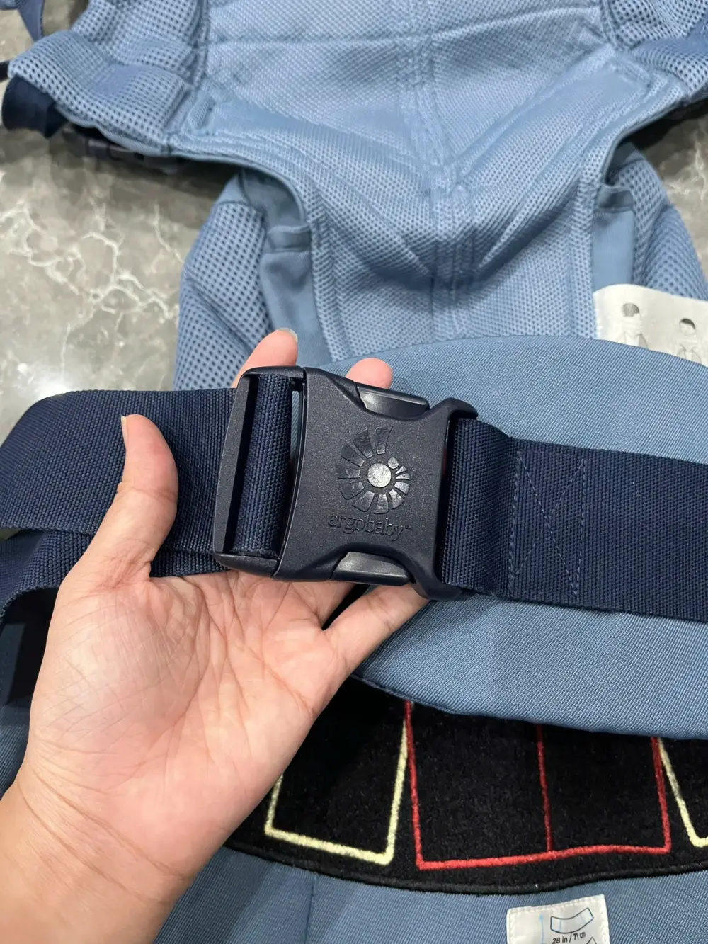 Địu Ergobaby Omni 360 Cool Air Mesh màu Oxford Blue (no box) 0-4 tuổi 3kg2 -> 20kg - Ảnh 5