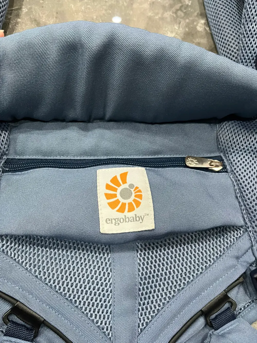 Địu Ergobaby Omni 360 Cool Air Mesh màu Oxford Blue (no box) 0-4 tuổi 3kg2 -> 20kg - Ảnh 7