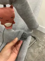 Ghế rung Baby Bjorn vải 3D màu xám nhạt kèm thanh đồ chơi (còn box) - Ảnh 14