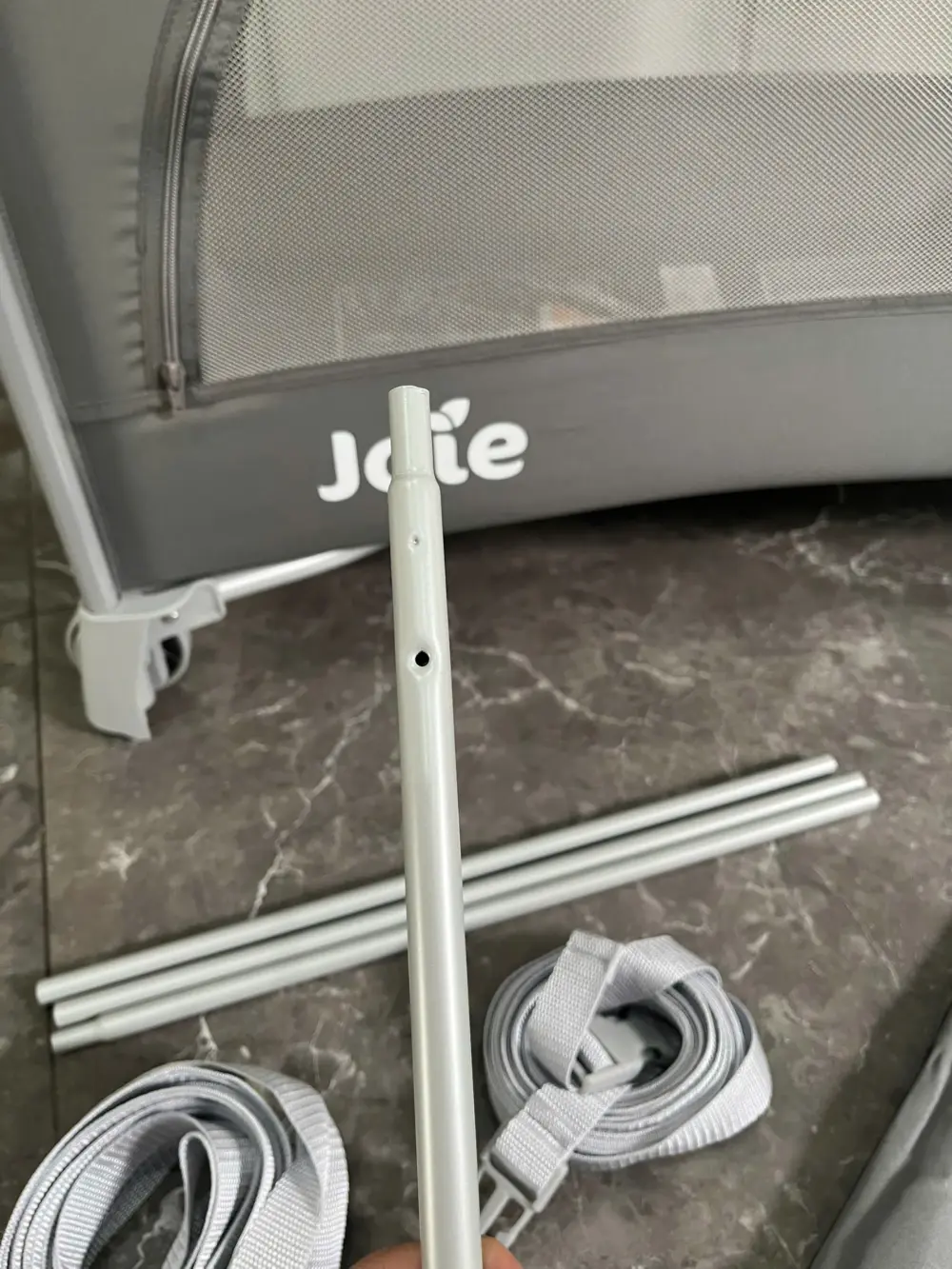 Giường cũi trẻ em Joie Kubbie Sleep Foggy Gray (tặng kèm thanh đồ chơi treo cũi) - Ảnh 19