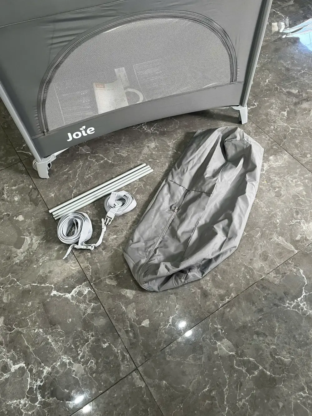 Giường cũi trẻ em Joie Kubbie Sleep Foggy Gray (tặng kèm thanh đồ chơi treo cũi) - Ảnh 20