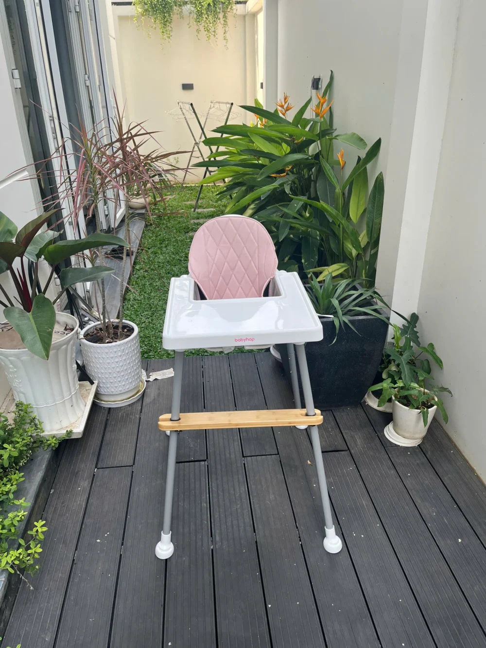 Ghế ăn dặm Babyhop kèm thanh gác chân & đệm, nâng hạ 2 nấc - Ảnh 5