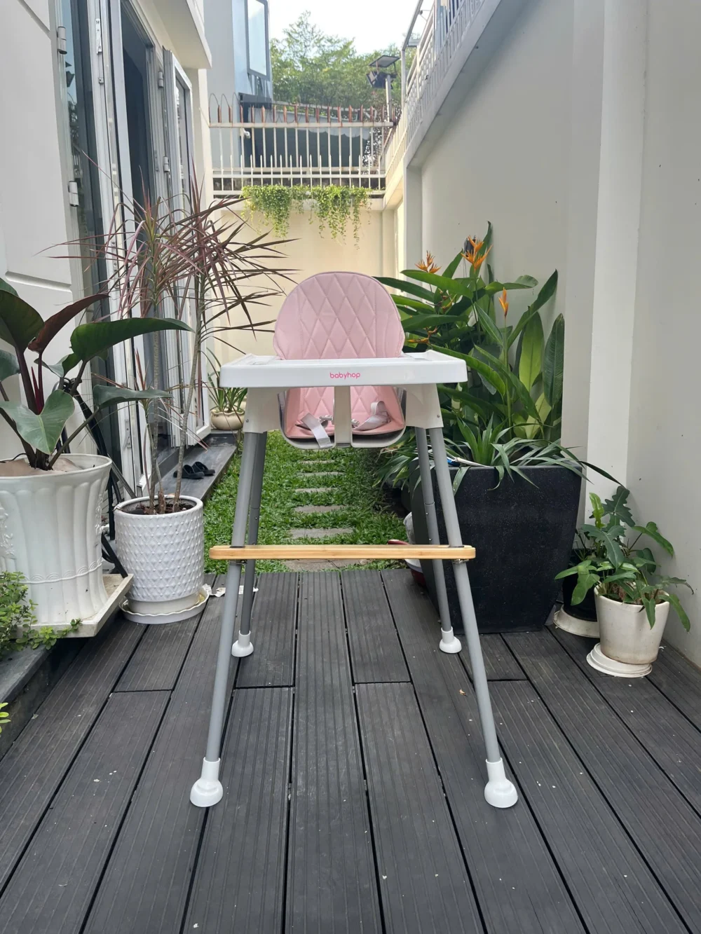 Ghế ăn dặm Babyhop kèm thanh gác chân & đệm, nâng hạ 2 nấc - Ảnh 13