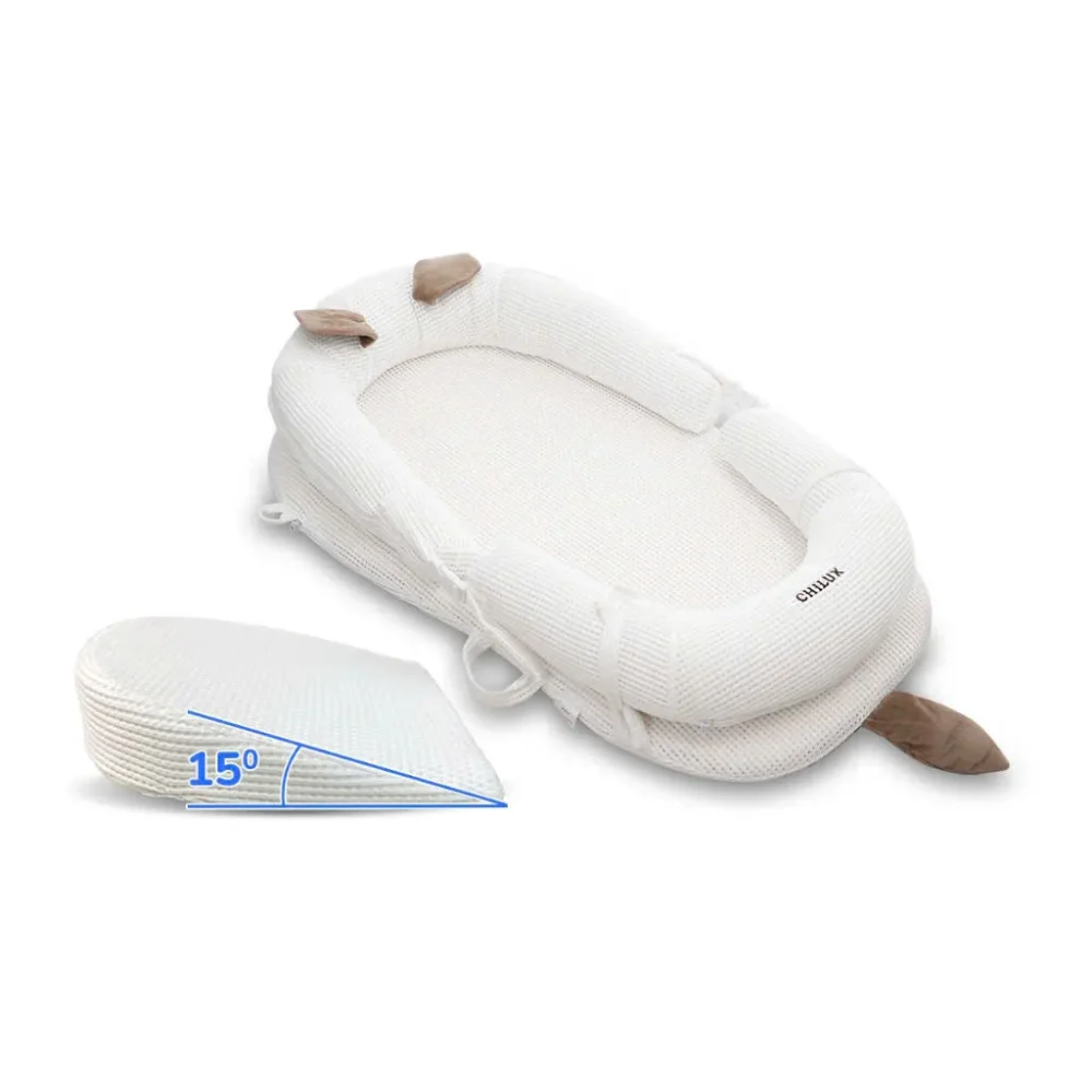 Đệm ngủ & gối chống trào ngược Chilux gấu mèo (còn box) 0-12 tháng - Ảnh 10