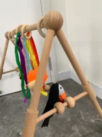 Kệ chữ A (kèm đồ chơi vận động) & giá treo cũi bằng gỗ Bon store 0-2 tuổi - Ảnh 12