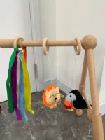 Kệ chữ A (kèm đồ chơi vận động) & giá treo cũi bằng gỗ Bon store 0-2 tuổi - Ảnh 13