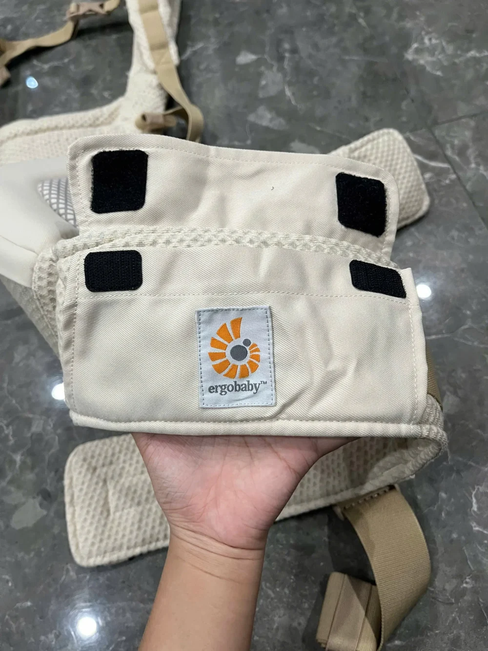 Địu Ergo baby Alta Hip Seat màu kem (kèm box) - Ảnh 18
