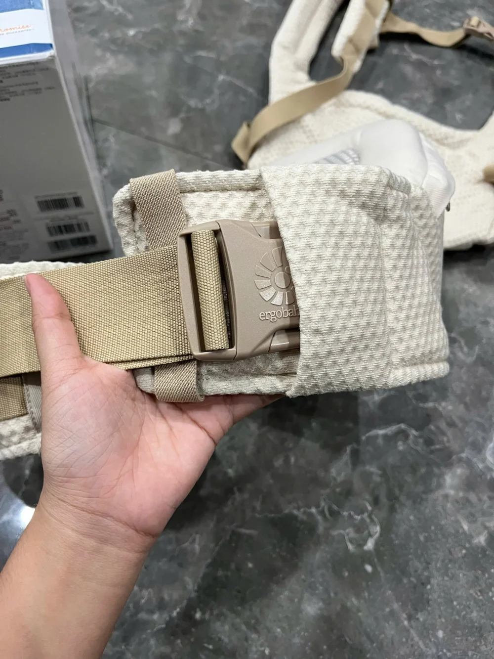 Địu Ergo baby Alta Hip Seat màu kem (kèm box) - Ảnh 19