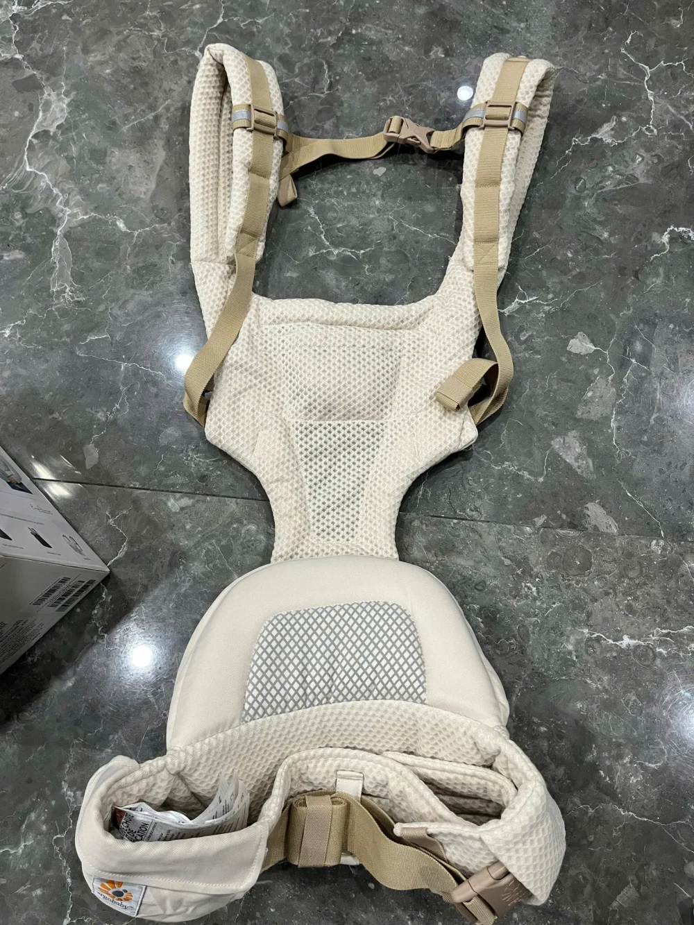 Địu Ergo baby Alta Hip Seat màu kem (kèm box) - Ảnh 9