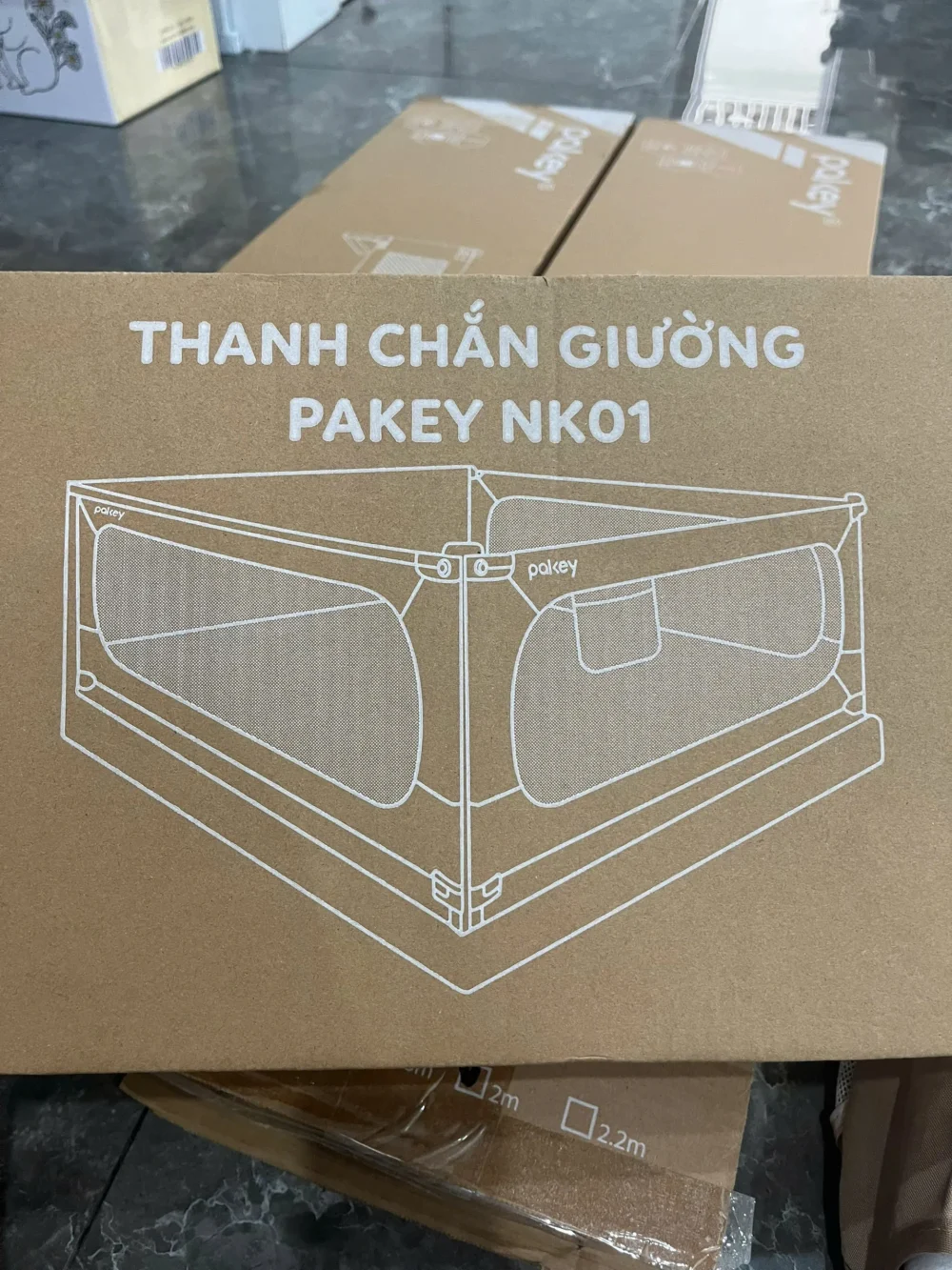 Thanh chắn giường Pakey Premium gấp gọn, tháo lắp tiện lợi KT 1m6x2m (tổng 3 mặt) - Ảnh 16