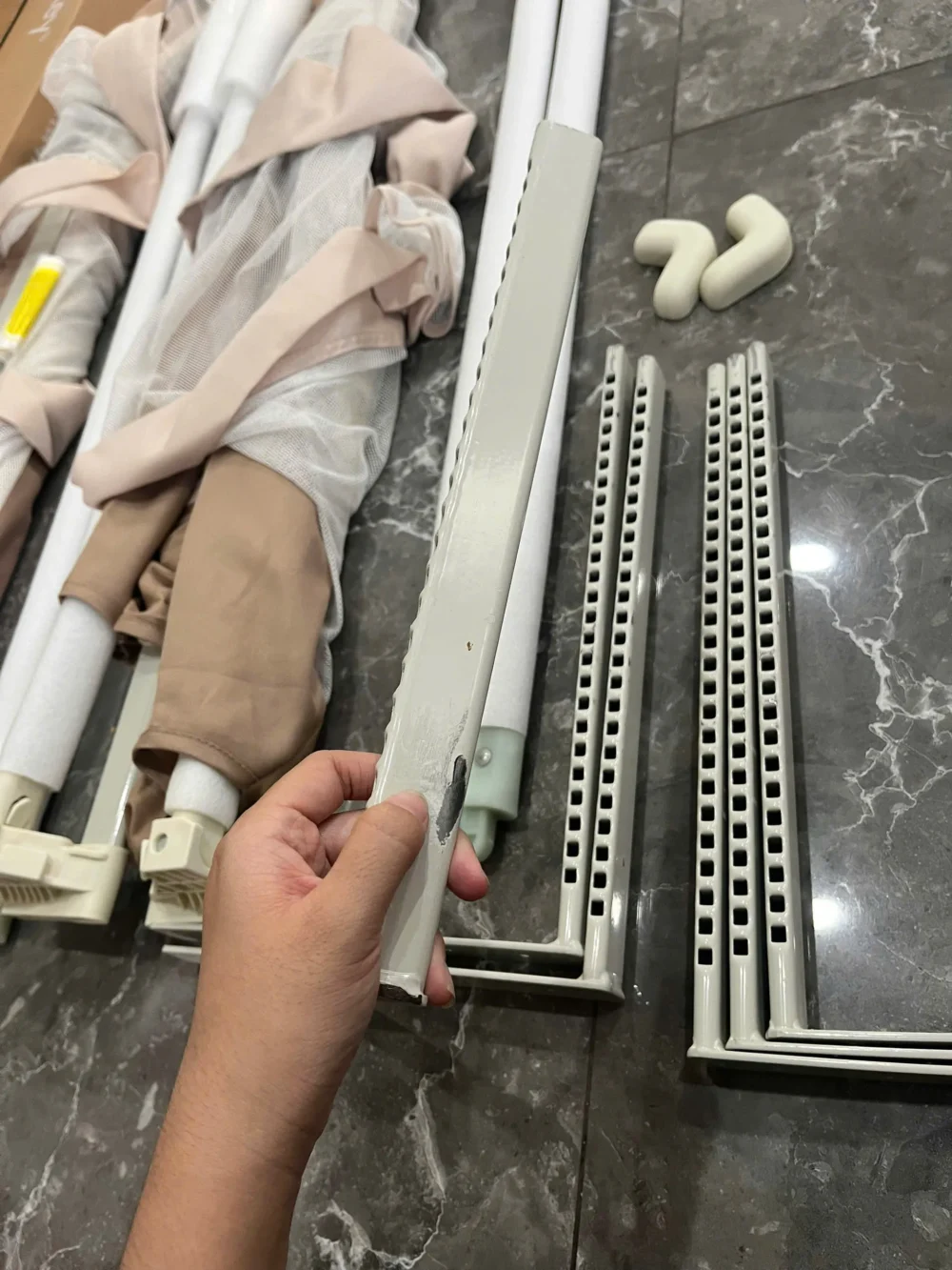 Thanh chắn giường Pakey Premium gấp gọn, tháo lắp tiện lợi KT 1m6x2m (tổng 3 mặt) - Ảnh 3