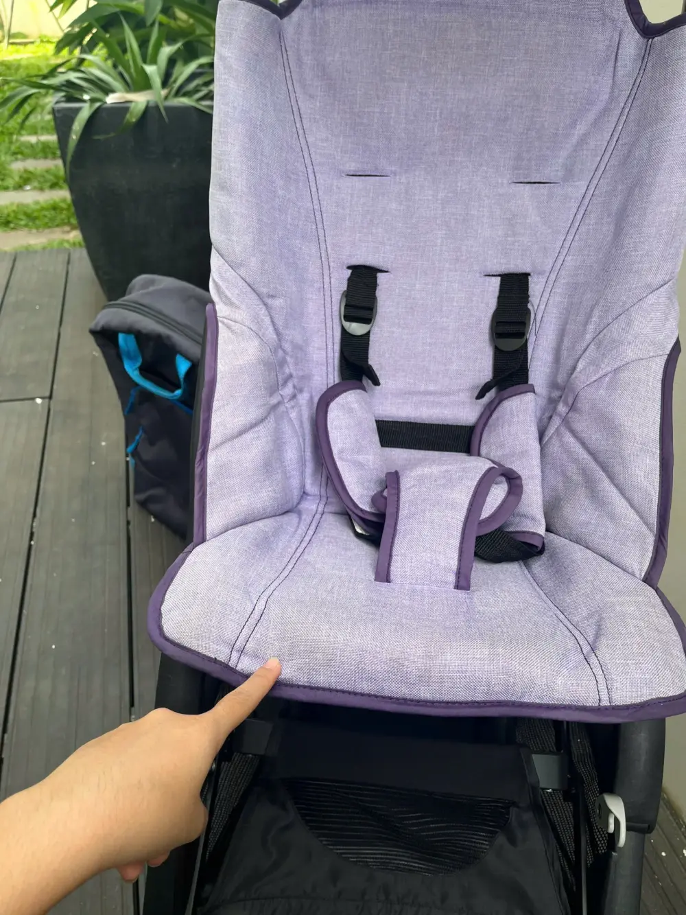 Xe đẩy gấp gọn GB Pockit Air All Terrain màu tím (kèm balo đựng xe) - Ảnh 10