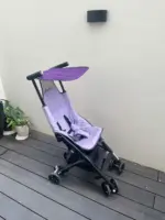 Xe đẩy gấp gọn GB Pockit Air All Terrain màu tím (kèm balo đựng xe) - Ảnh 16