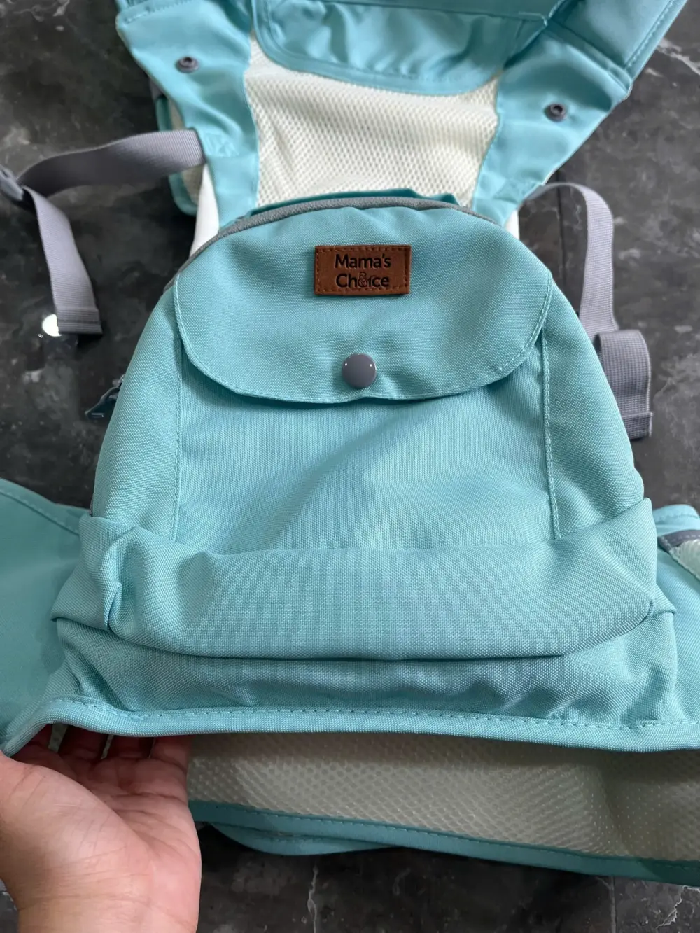 Địu Hipseat Mama’s Choice màu ngọc lam (no box) 4-36M tối đa 15kg - Ảnh 7