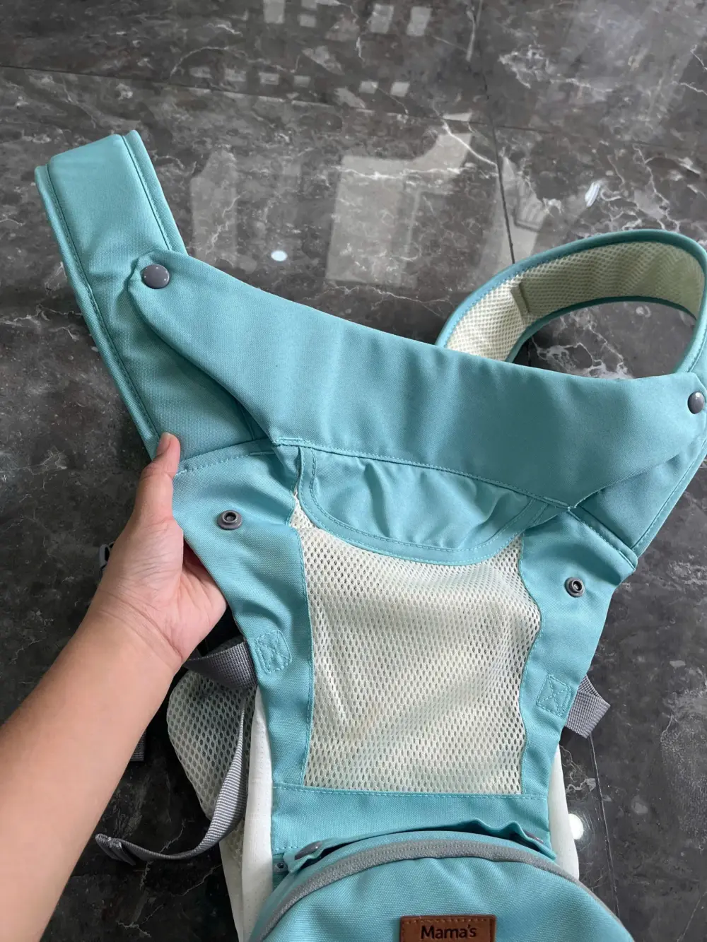 Địu Hipseat Mama’s Choice màu ngọc lam (no box) 4-36M tối đa 15kg - Ảnh 8