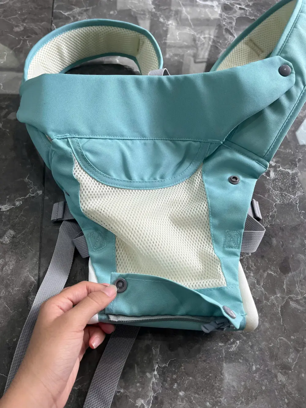 Địu Hipseat Mama’s Choice màu ngọc lam (no box) 4-36M tối đa 15kg - Ảnh 21