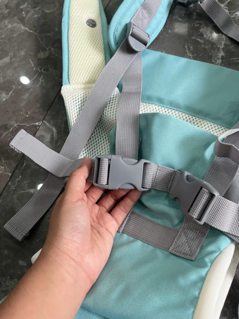 Địu Hipseat Mama’s Choice màu ngọc lam (no box) 4-36M tối đa 15kg - Ảnh 25