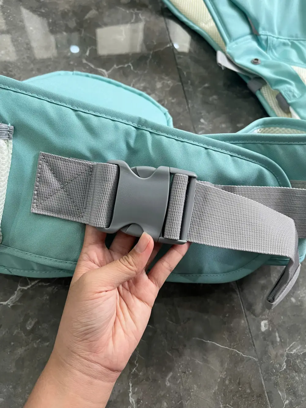 Địu Hipseat Mama’s Choice màu ngọc lam (no box) 4-36M tối đa 15kg - Ảnh 3